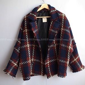 Brand New Raw Hem Oversized Coat